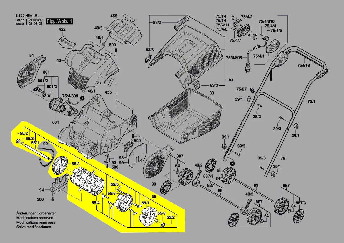 Fraise réf. F 016 F05 739 pour UniversalVerticutt 1100 Bosch